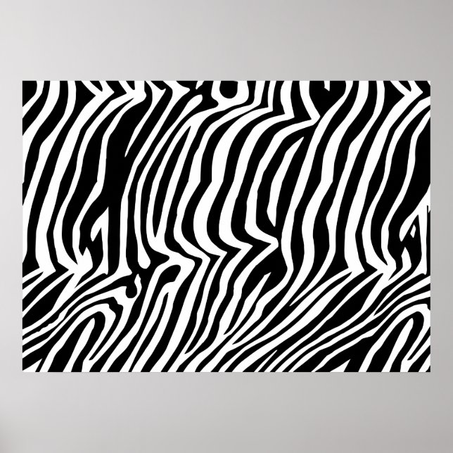 Zebra-Hautmuster Poster (Vorne)