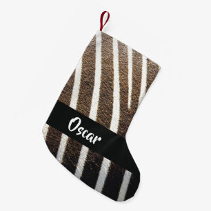 Zebra-Hautprint Kleiner Weihnachtsstrumpf