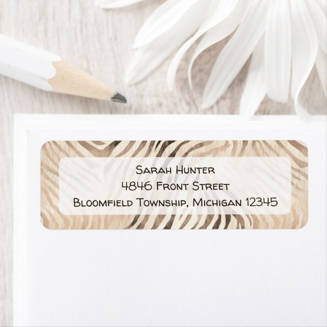 Zebra-Hauttier, Dschungelsafari-Rücksendeadresse (Insitu)