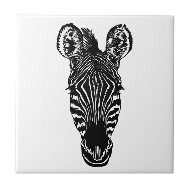 Zebra Head Fliese (Vorderseite)