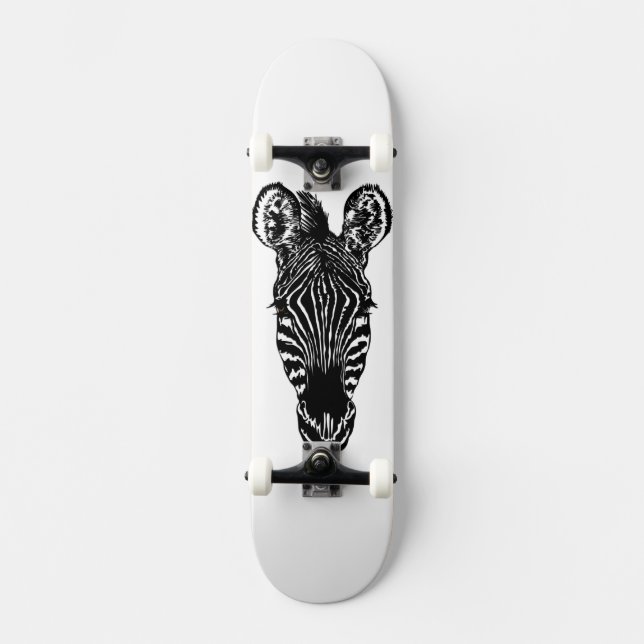 Zebra Head Skateboard (Vorderseite)
