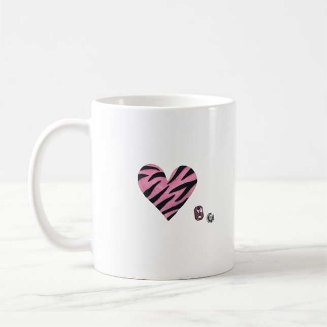 Zebra-heart Kaffeetasse (Links)