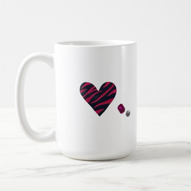 Zebra-heart Kaffeetasse (Links)
