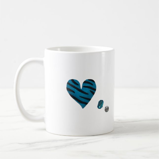 Zebra-heart Kaffeetasse (Links)
