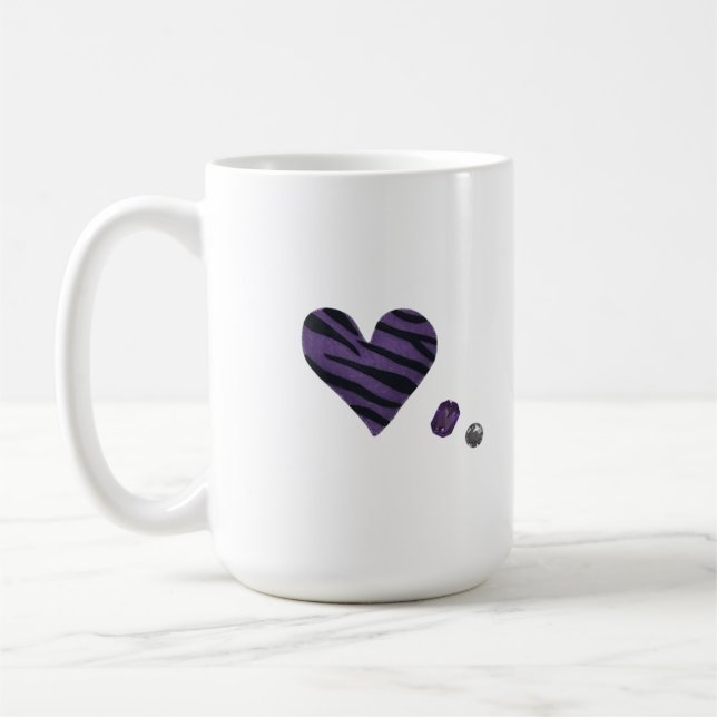 Zebra-heart Kaffeetasse (Links)