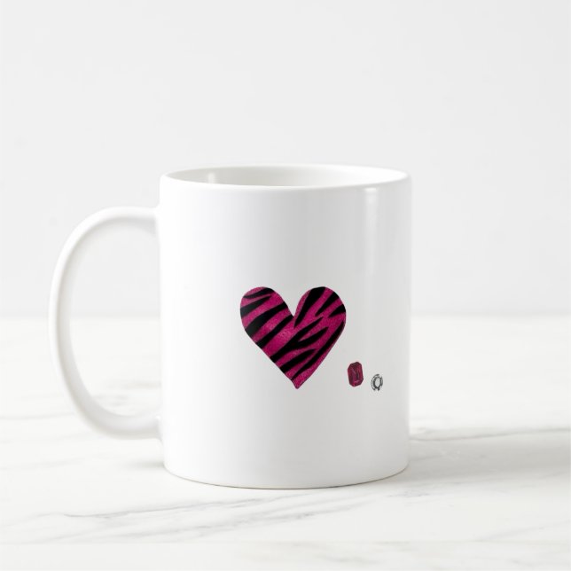 Zebra-heart Kaffeetasse (Links)