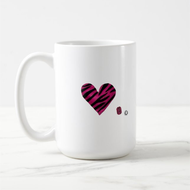 Zebra-heart Kaffeetasse (Links)