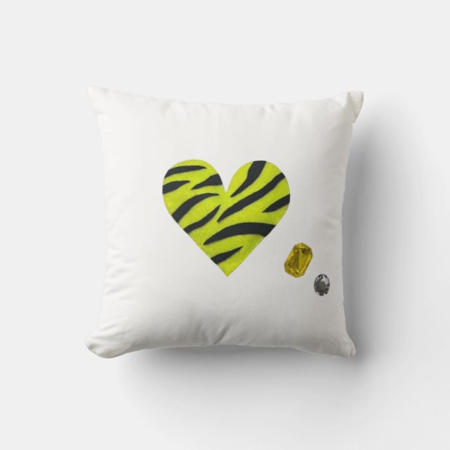 Zebra-heart Kissen (Vorderseite)