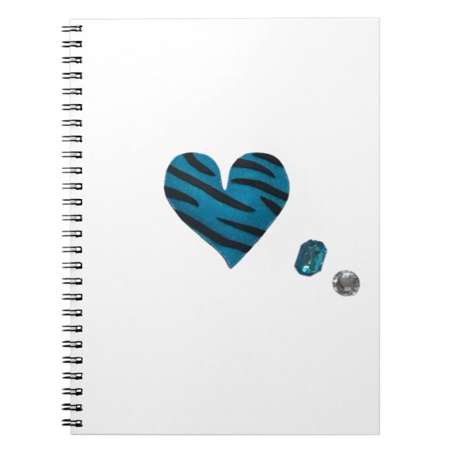 Zebra-heart Notizblock (Vorderseite)