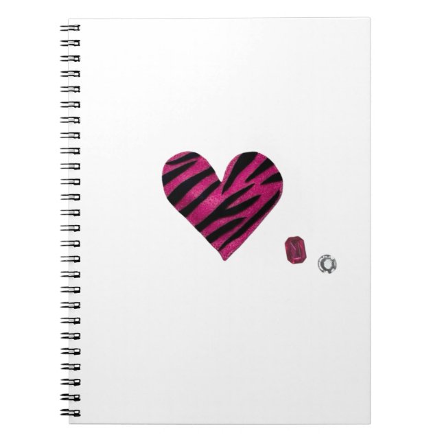 Zebra-heart Notizblock (Vorderseite)