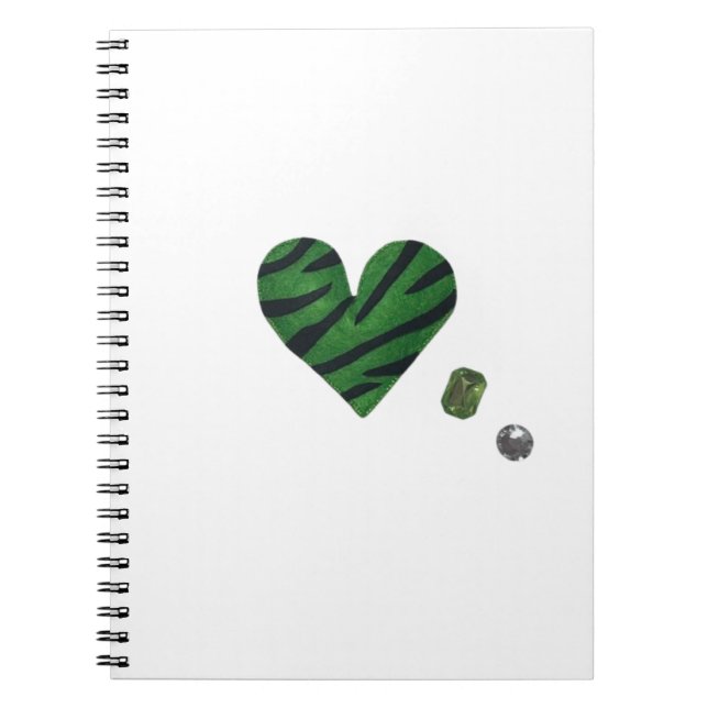 Zebra-heart Notizblock (Vorderseite)