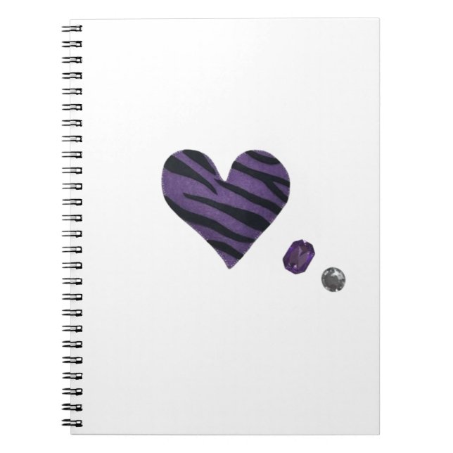 Zebra-heart Notizblock (Vorderseite)