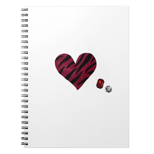 Zebra-heart Notizblock (Vorderseite)