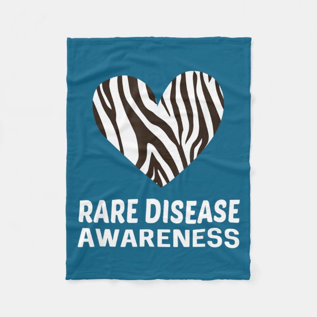 Zebra Heart Rare Disease Awareness Gift 2020  Fleecedecke (Vorderseite)