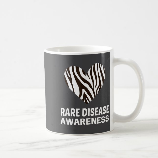 Zebra Heart Rare Disease Awareness Gift 2020  Kaffeetasse (Rechts)
