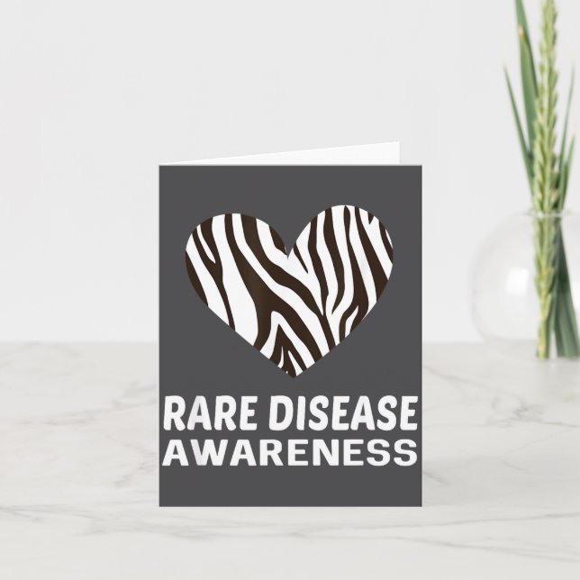 Zebra Heart Rare Disease Awareness Gift 2020  Karte (Vorderseite)
