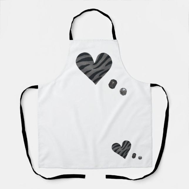 Zebra-heart Schürze (Vorderseite)