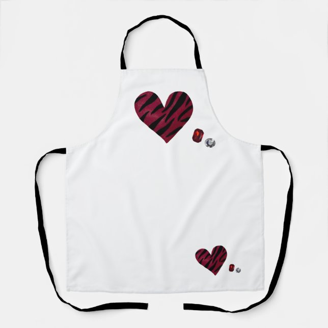 Zebra-heart Schürze (Vorderseite)