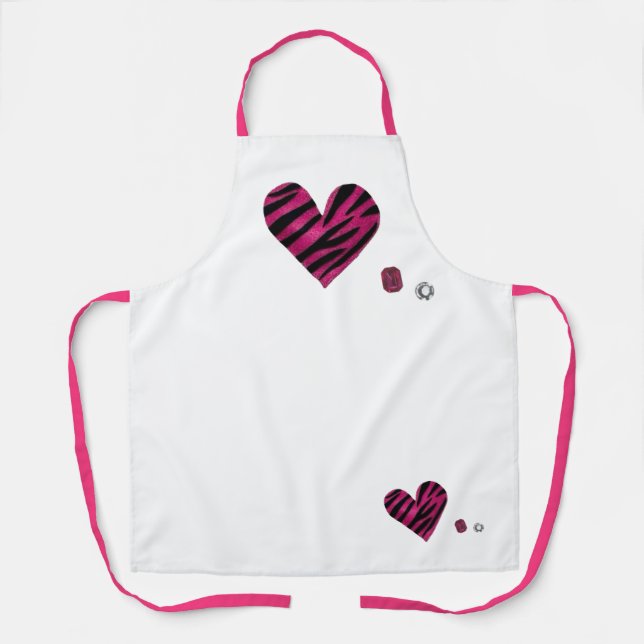 Zebra-heart Schürze (Vorderseite)