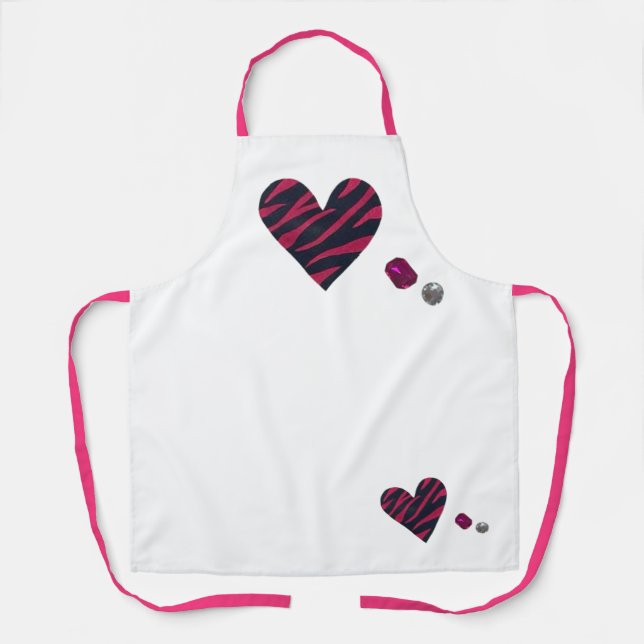 Zebra-heart Schürze (Vorderseite)