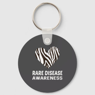 Zebra-Heart-Seltene-Krankheiten-Bewusstseinsgesche Schlüsselanhänger