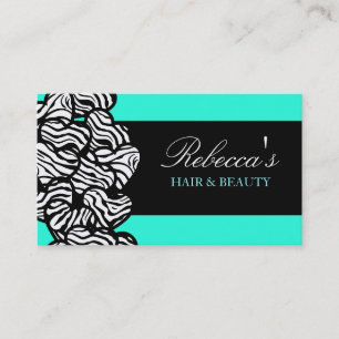Zebra Hearts Design Business Card Visitenkarte