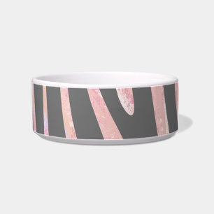 Zebra Hellgrau und Rosa Druck Napf