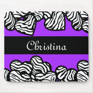 Zebra herz mousepad