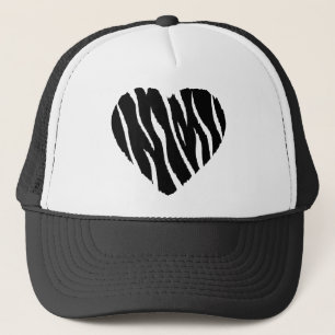 Zebra-Herz Truckerkappe