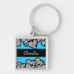 Zebra herzen Schlüsselanhänger