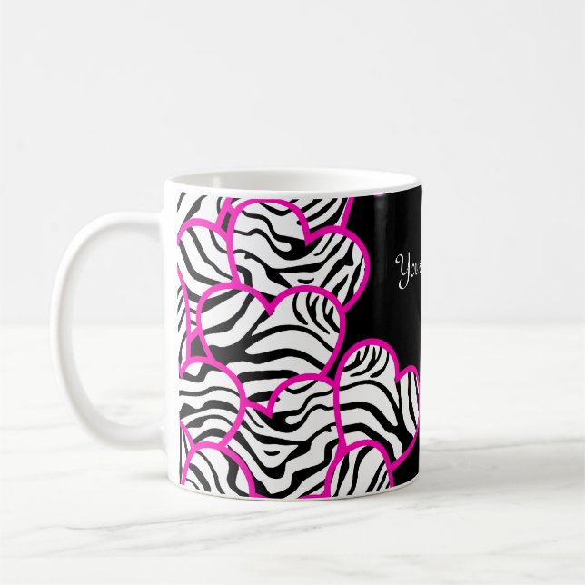 Zebra herzen Tasse (Links)