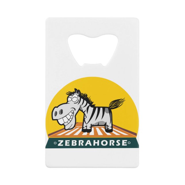 Zebra Hores Geldbeutel Flaschenöffner (Vorderseite)