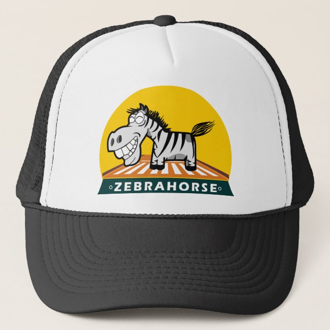 Zebra Hores Truckerkappe (Vorderseite)