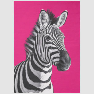 Zebra Hot Pink Pop Art Dekoupage Seidenpapier