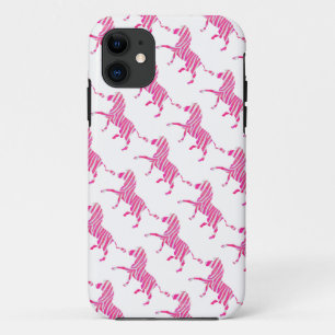 Zebra Hot Pink und White Silhouette Case-Mate iPhone Hülle