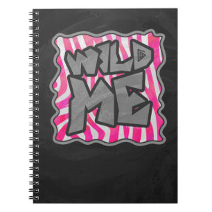 Zebra Hot Pink und White Wild Me Notizblock