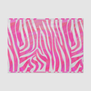 Zebra Hot Rosa und White Print Seidenpapier