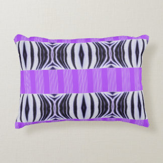 Zebra Illusion - Modern Abstrakt Purple Lilac Dekokissen