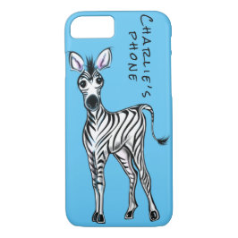 Zebra-Illustration, blau Case-Mate iPhone Hülle