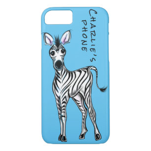 Zebra-Illustration, blau Case-Mate iPhone Hülle