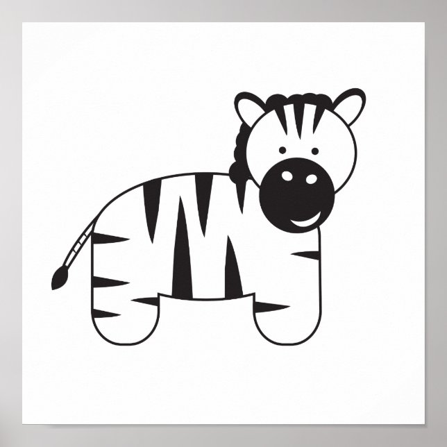 ZEBRA-Illustration von Lorena Depante Poster (Vorne)
