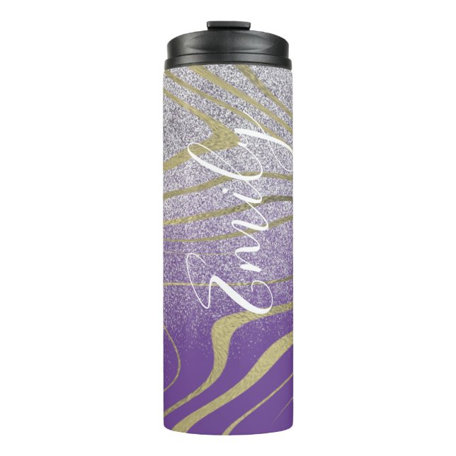 Zebra Imitats Gold Thermosbecher (Vorderseite)