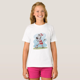 Zebra in Christmas costume and soccer ball T-Shirt