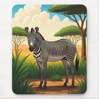 Zebra in der afrikanischen Savanne Mousepad