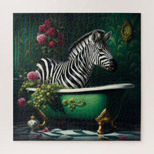Zebra in einer Badewanne Puzzle