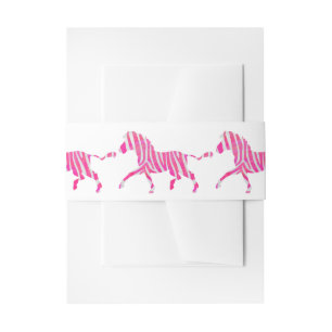 Zebra in Hellrosa und weiße Silhouette Einladungsbanderole