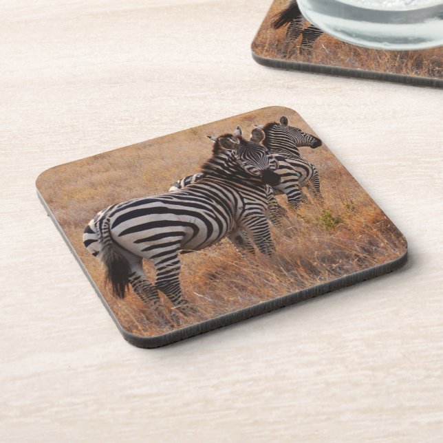 Zebra in Kenia Untersetzer (Linke Seite)