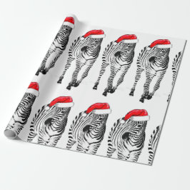 Zebra in Santa Verpackungspapier Geschenkpapier