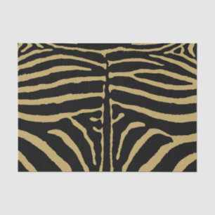 Zebra in Schwarz und Gold Seidenpapier