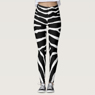 Zebra in Schwarz und Weiß Leggings